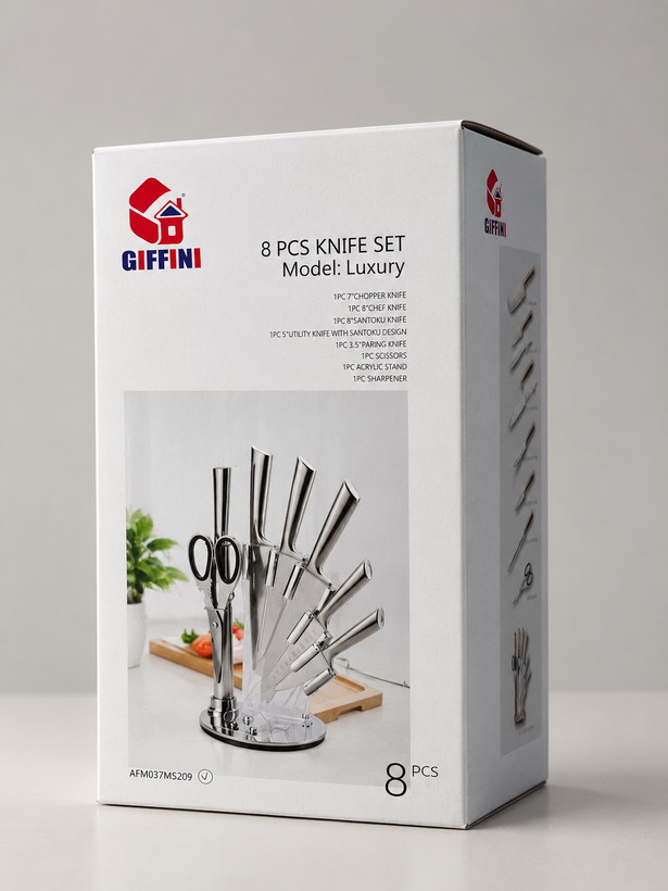 ست چاقوی آشپزخانه ۸ پارچه GIFFINI مدل Luxury